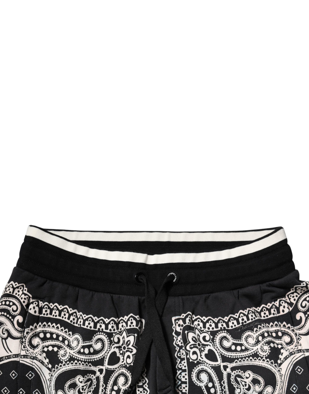 Black Cotton Bandana Jogger Sweatpants Pants