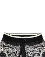 Black Cotton Bandana Jogger Sweatpants Pants