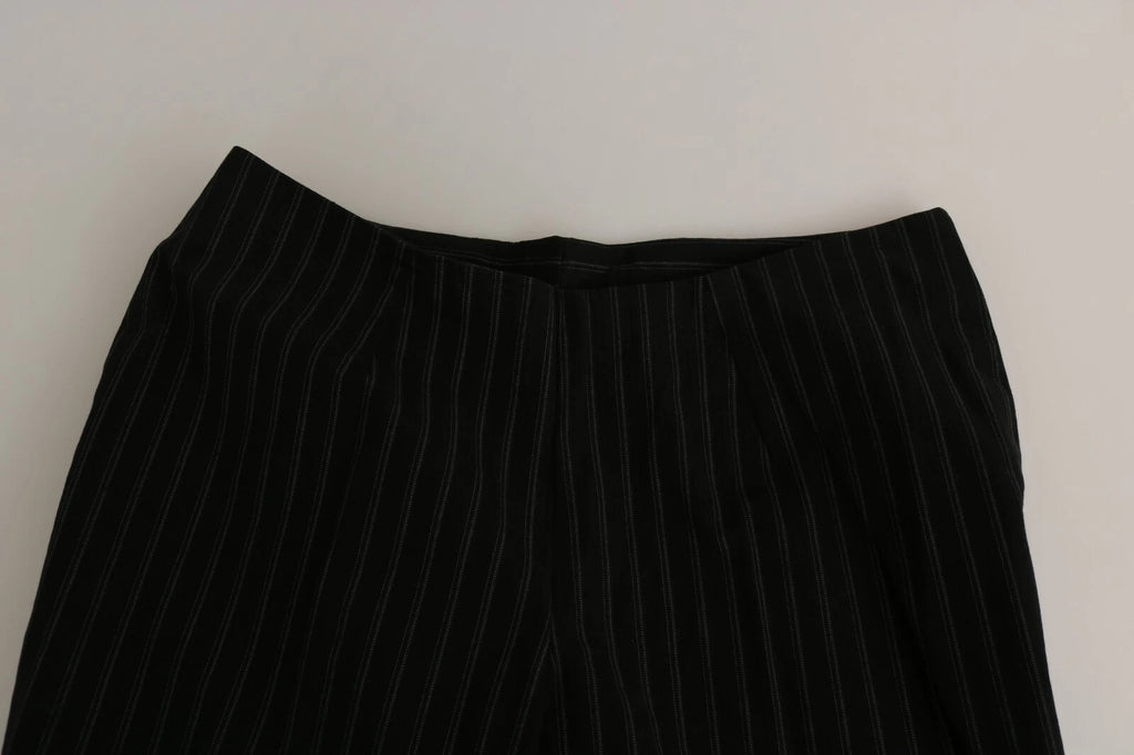 Schwarze High Waist Straight Dress Hose