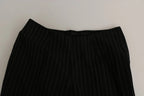 Schwarze High Waist Straight Dress Hose