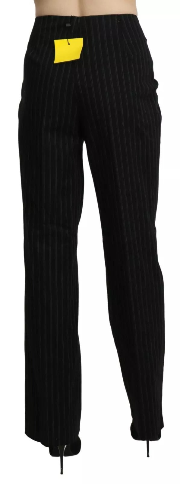 Schwarze High Waist Straight Dress Hose