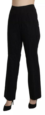 Schwarze High Waist Straight Dress Hose