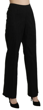 Schwarze High Waist Straight Dress Hose