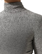 Gray Nylon Bodycon Sheath Long Sleeves Dress