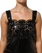 Schwarzes ausgestelltes Minikleid mit Cut-Outs