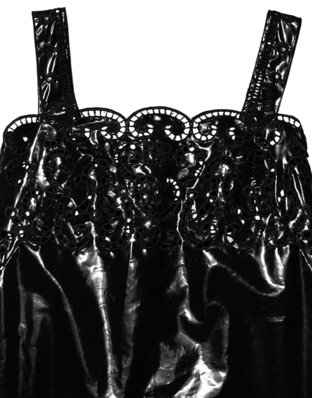 Schwarzes ausgestelltes Minikleid mit Cut-Outs