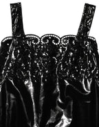 Schwarzes ausgestelltes Minikleid mit Cut-Outs
