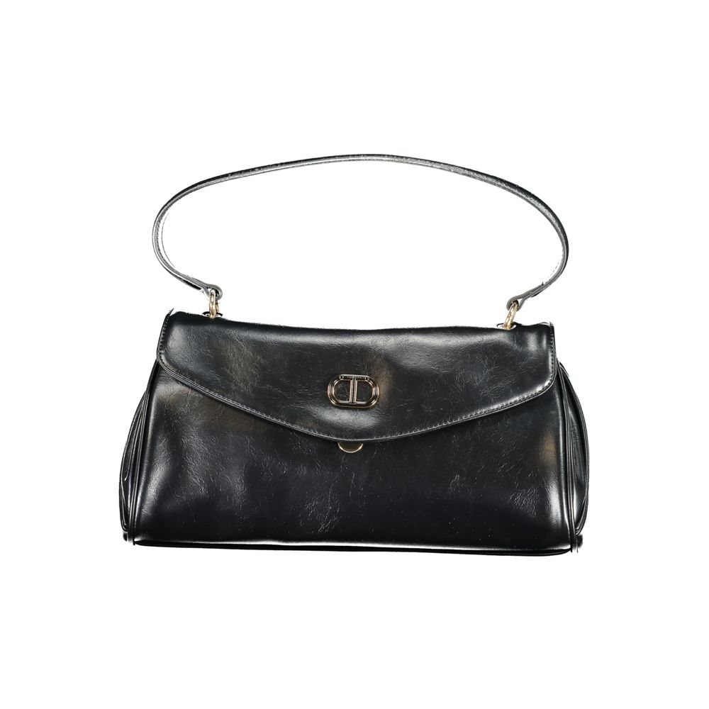 Damenhandtasche aus schwarzem Polyurethan