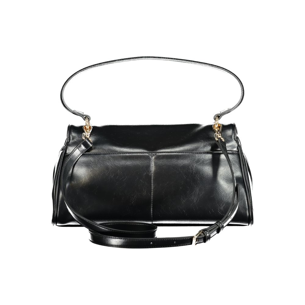 Damenhandtasche aus schwarzem Polyurethan