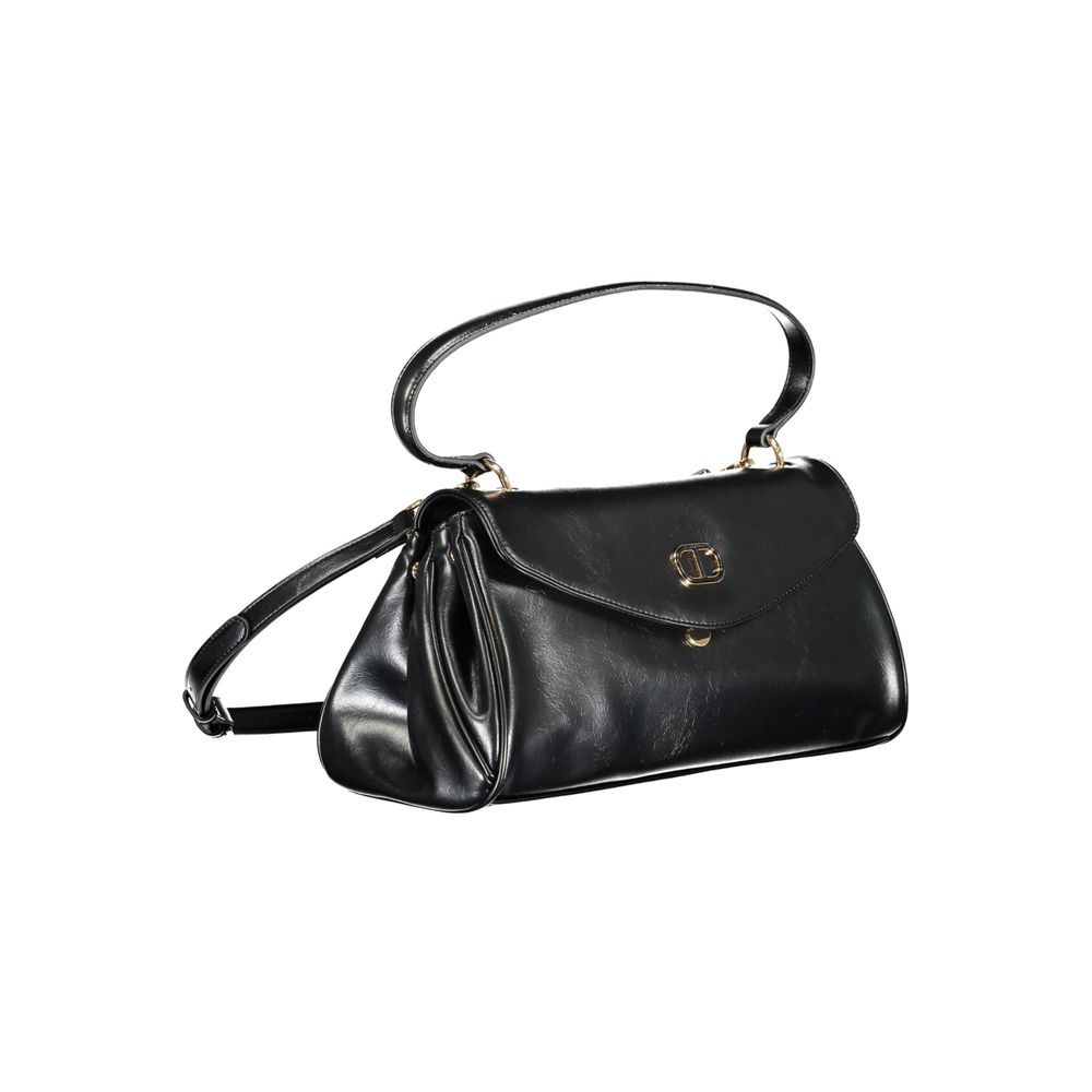 Damenhandtasche aus schwarzem Polyurethan