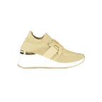 Beiger Polyurethan Damen Sneaker