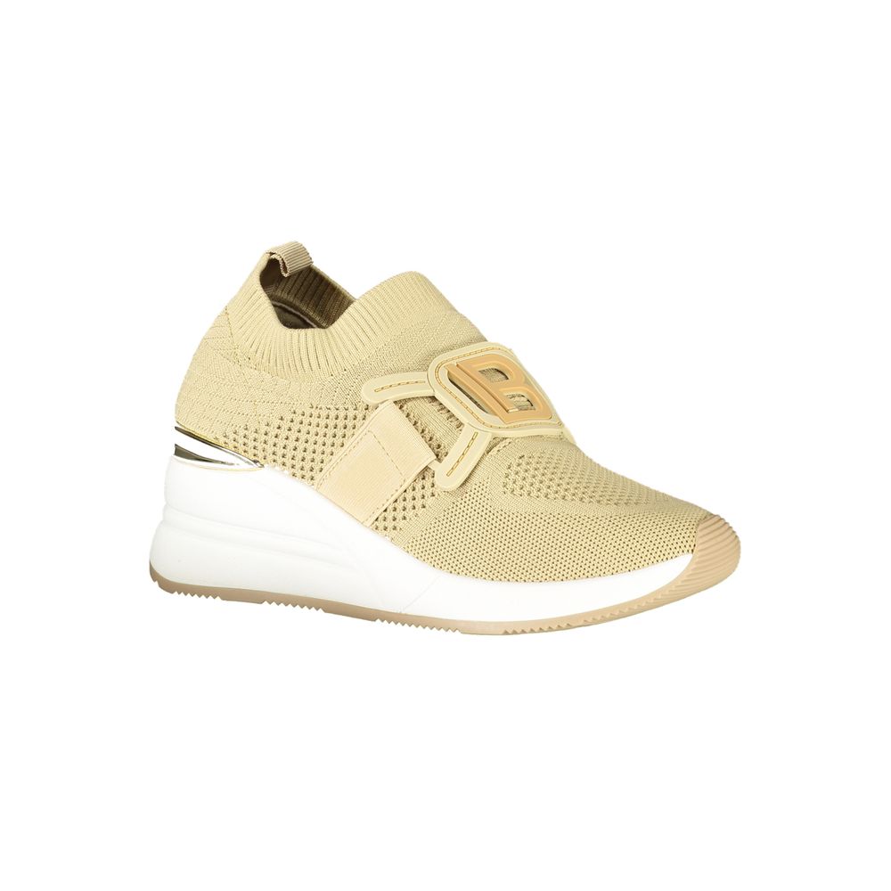 Beiger Polyurethan Damen Sneaker