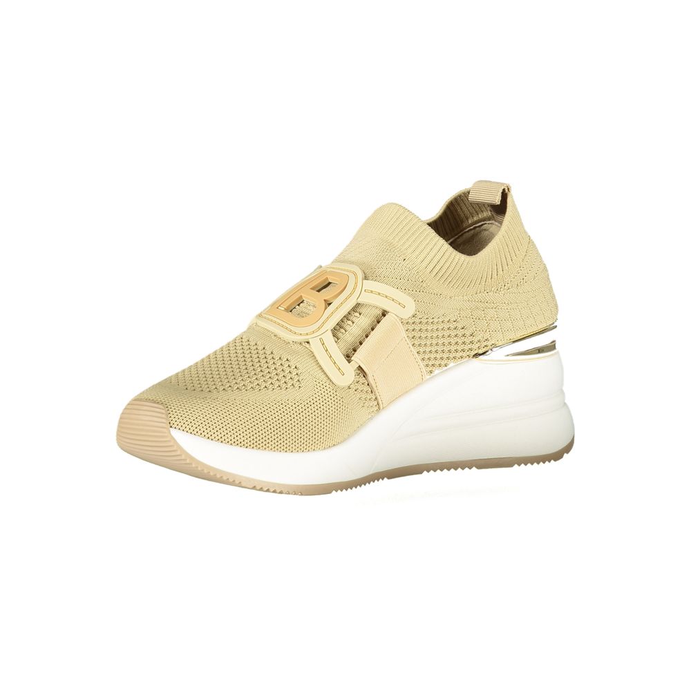 Beiger Polyurethan Damen Sneaker