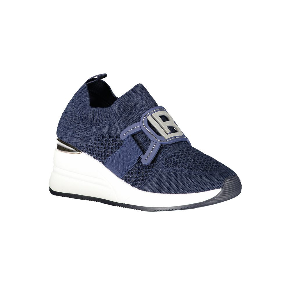 Blauer Polyester-Sneaker für Damen