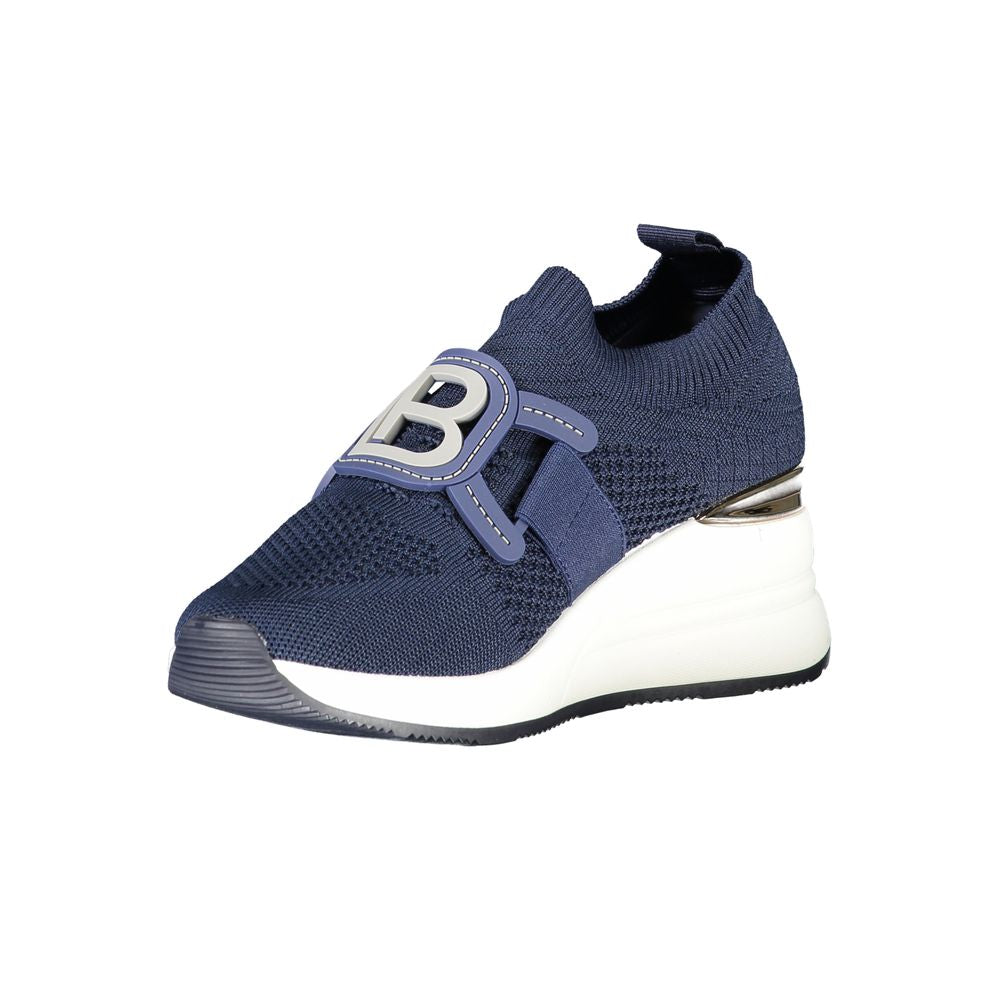 Blauer Polyester-Sneaker für Damen