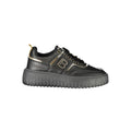 Schwarzer Damen-Sneaker aus Polyester
