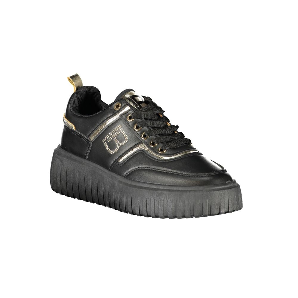 Schwarzer Damen-Sneaker aus Polyester
