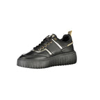 Schwarzer Damen-Sneaker aus Polyester