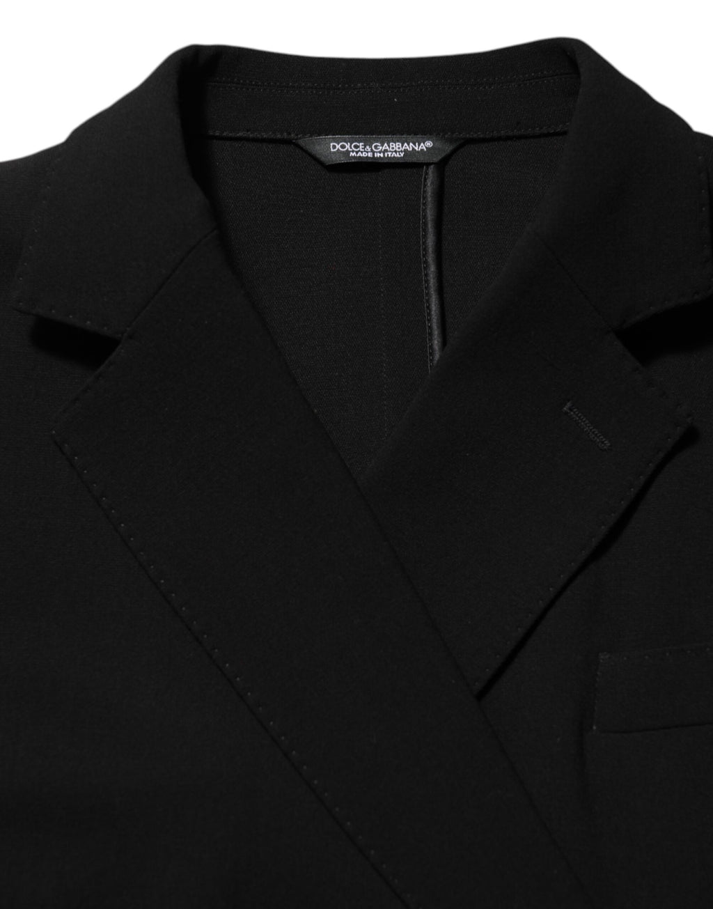 Black Wool Double Breasted Men's Jacket Blazer