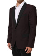 Maroon Wool 2 Buttons Suit Jacket Blazer