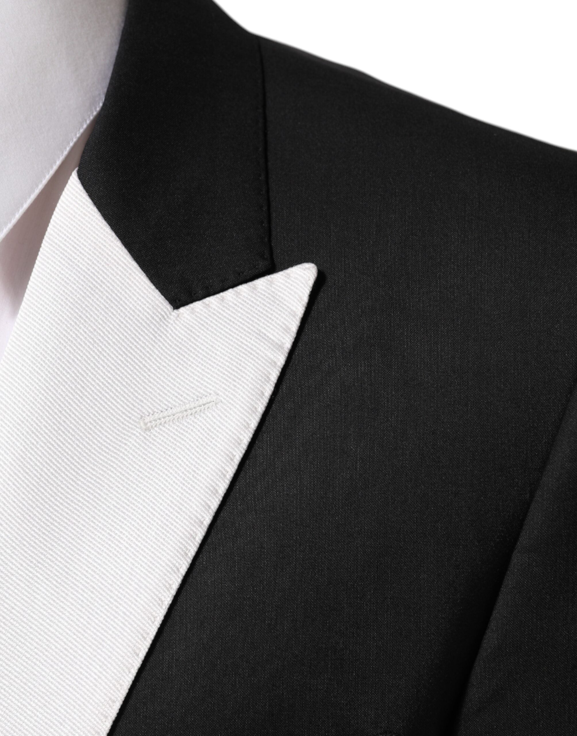 Schwarz-weißer MARTINI 1-Knopf-Herrenanzug-Blazer