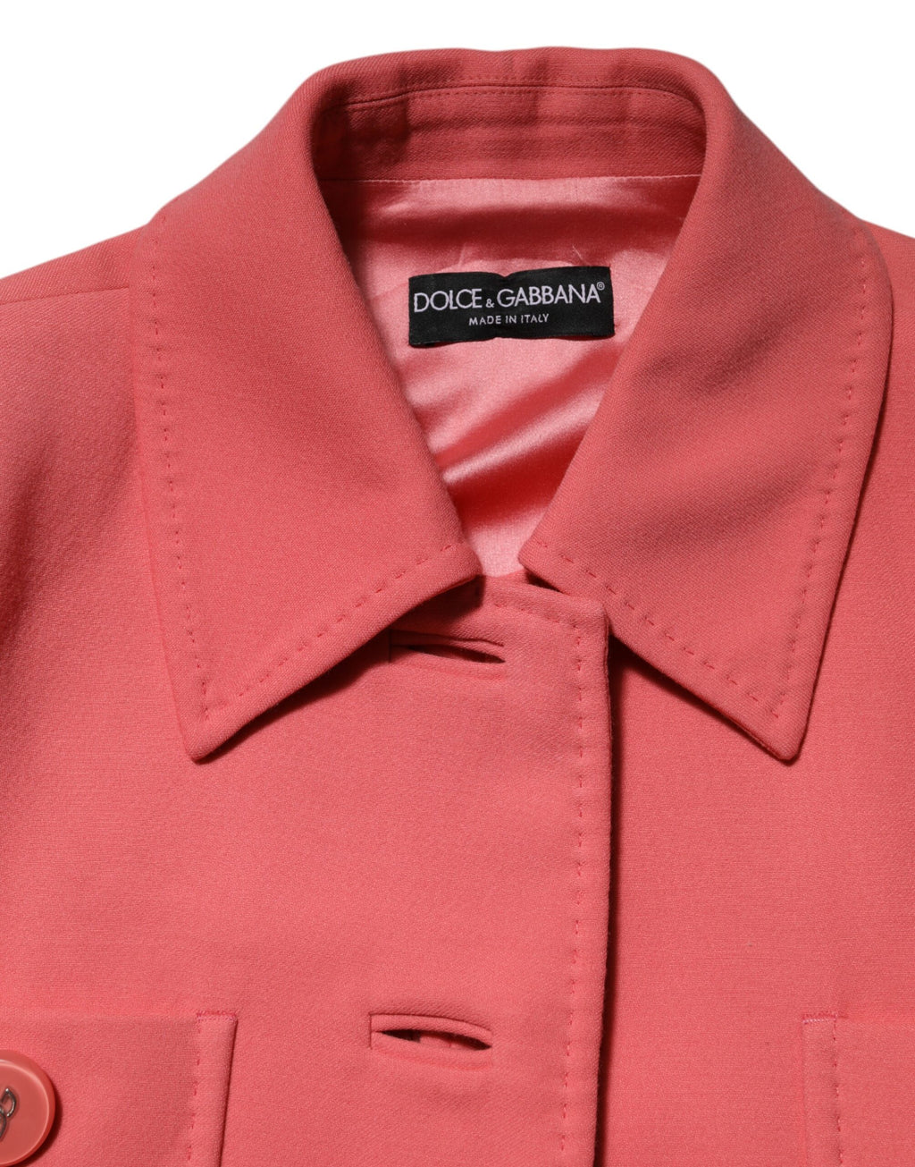 Rosa geknöpfte Trenchcoat-Jacke