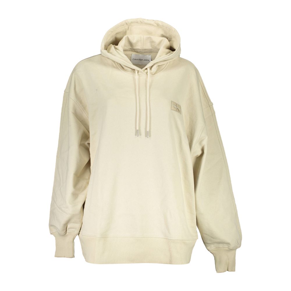Damen-Hoodie aus recycelter Baumwolle in Beige