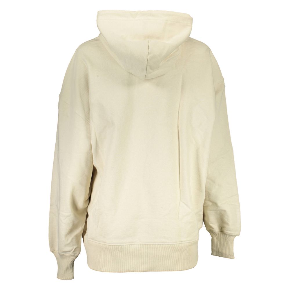 Damen-Hoodie aus recycelter Baumwolle in Beige
