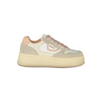 White Polyurethane Women Sneaker