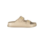 Beige Polyurethane Women Slipper