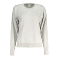 Grauer Baumwollpullover für Damen
