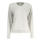 Grauer Baumwollpullover für Damen