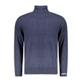 Blauer Herrenrollkragenpullover aus Baumwolle