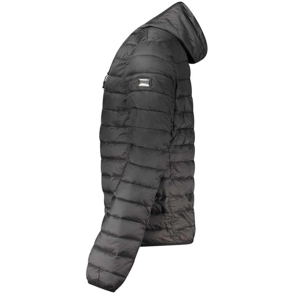 Black Polyester Jackets & Coats