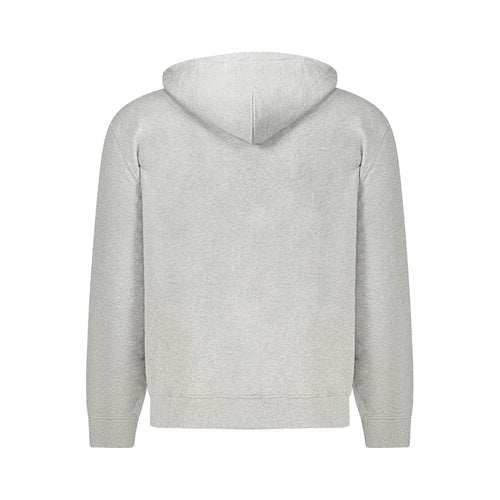 "Grey Cotton Men's Hooded Sweatshirt"