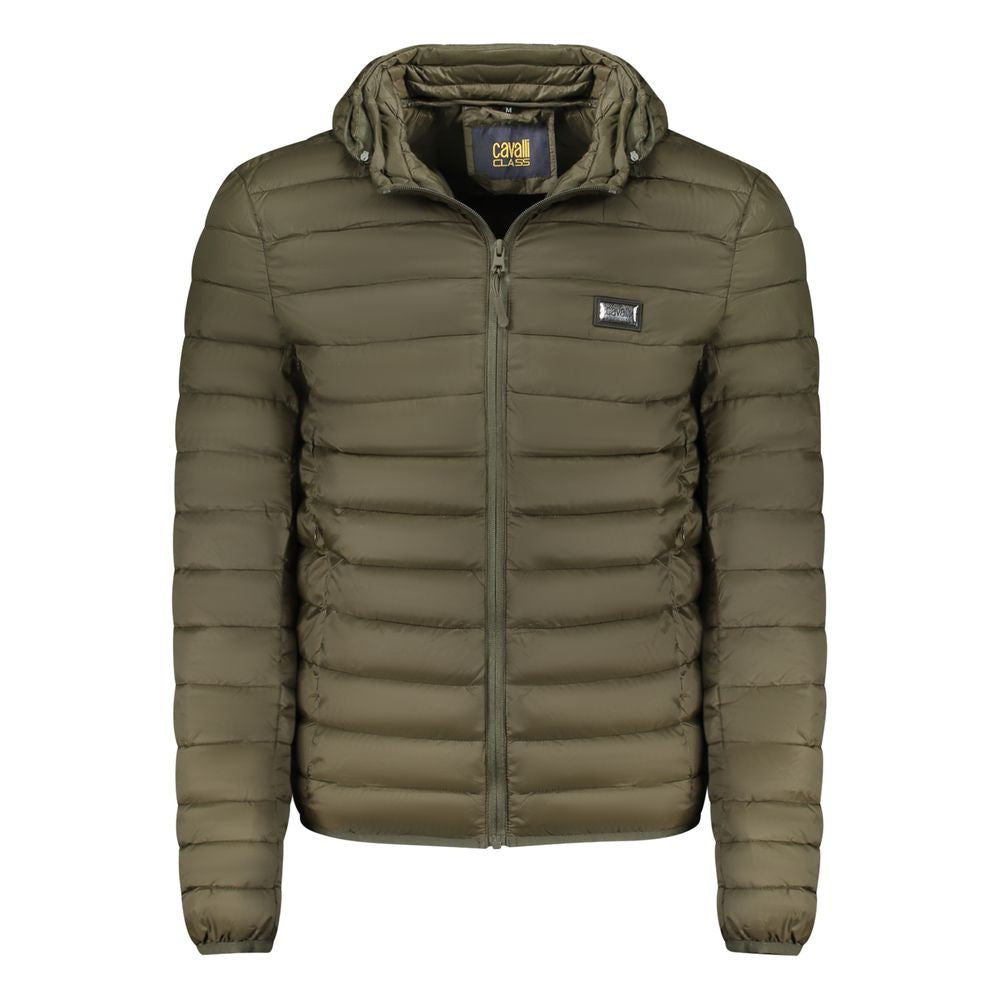Grüne Polyester Herrenjacke