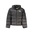 Schwarze Polyamid-Herrenjacke