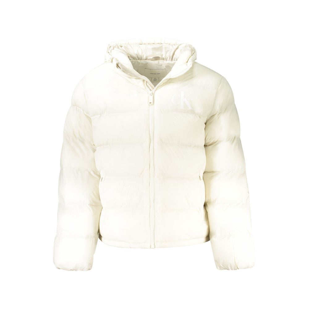 Weiße Polyamid-Herrenjacke
