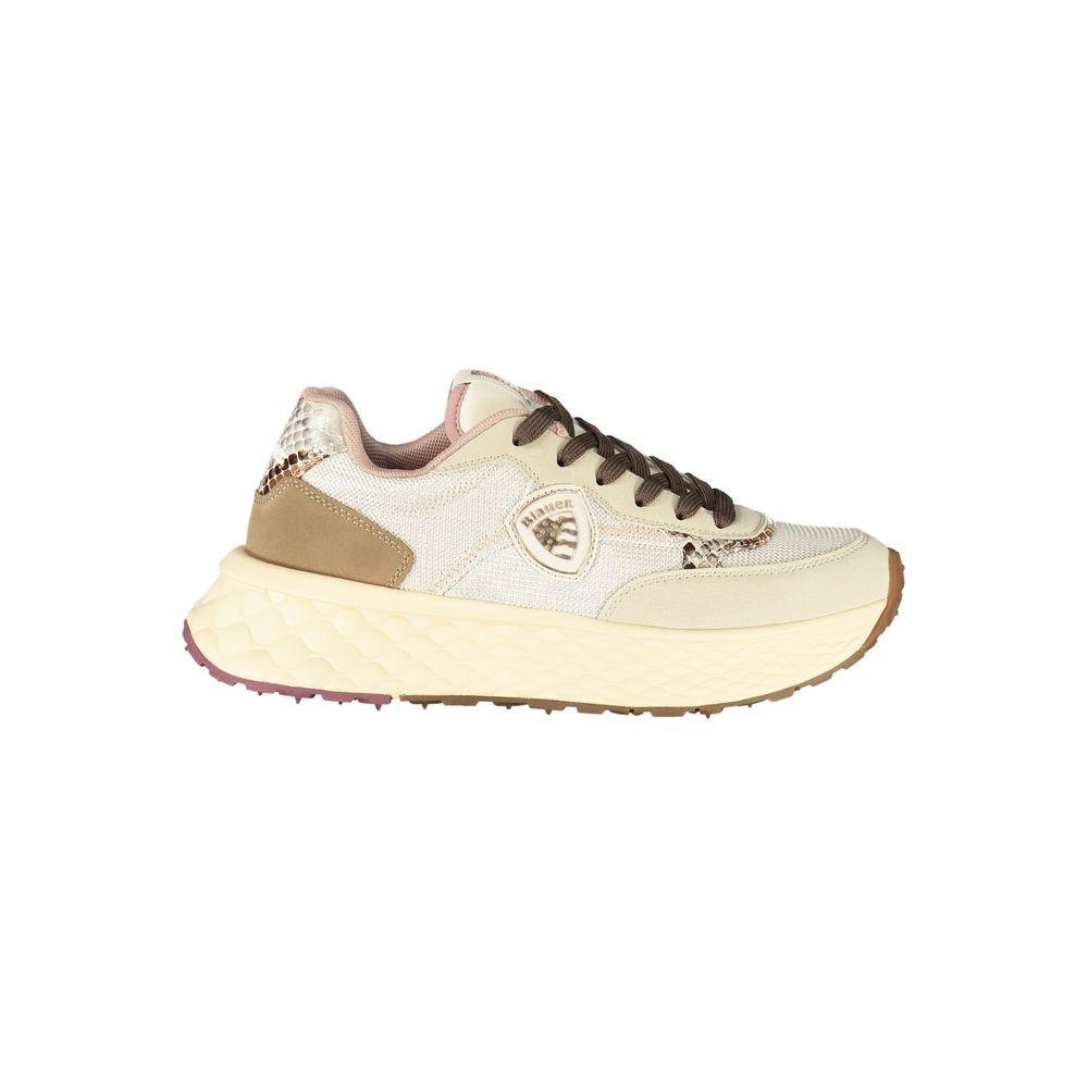 Beige Leather Women's Sneaker
