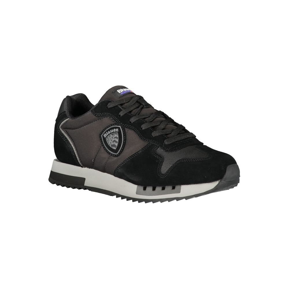 Schwarzer Herren-Sneaker aus Polyurethan