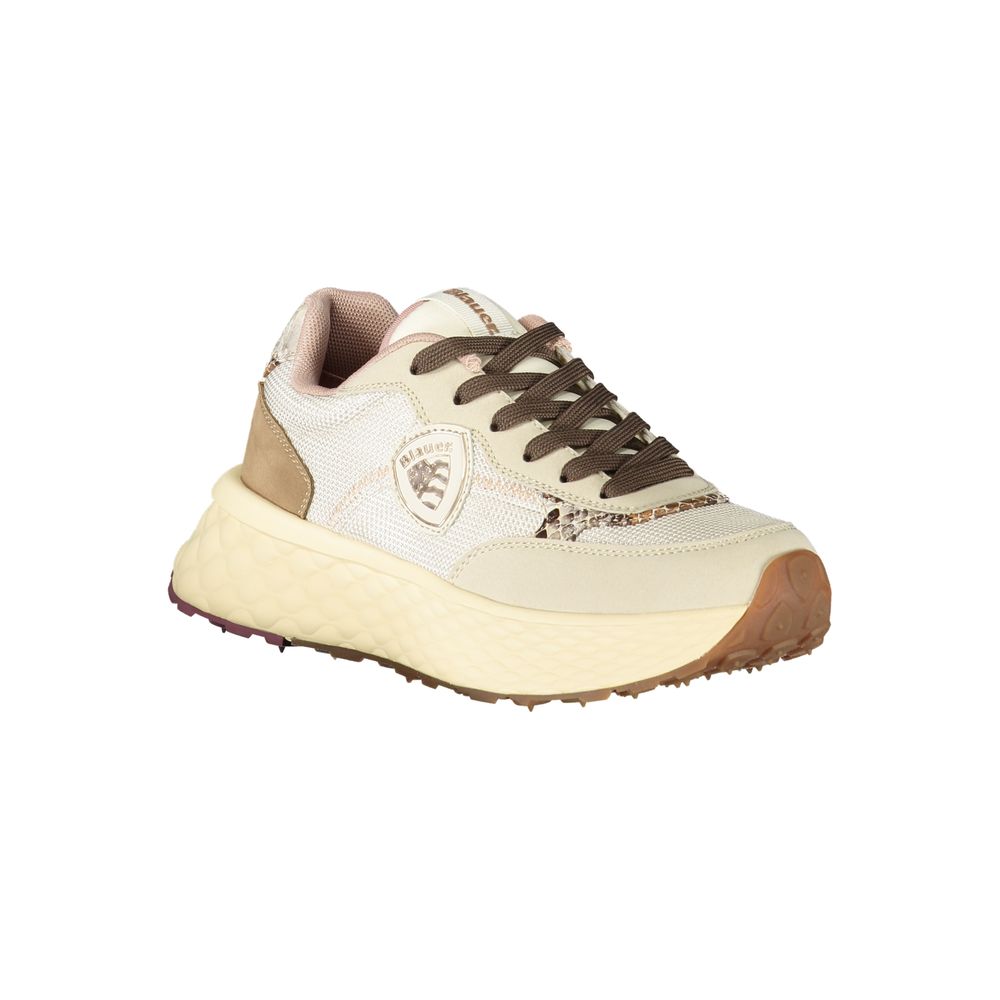 Beige Leather Women's Sneaker