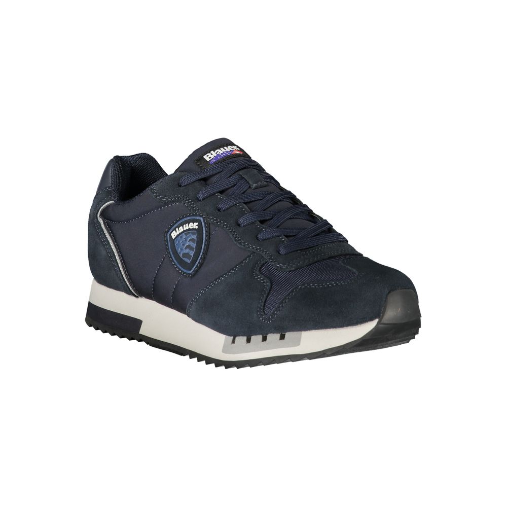 Blue Polyurethane Men's Sneaker