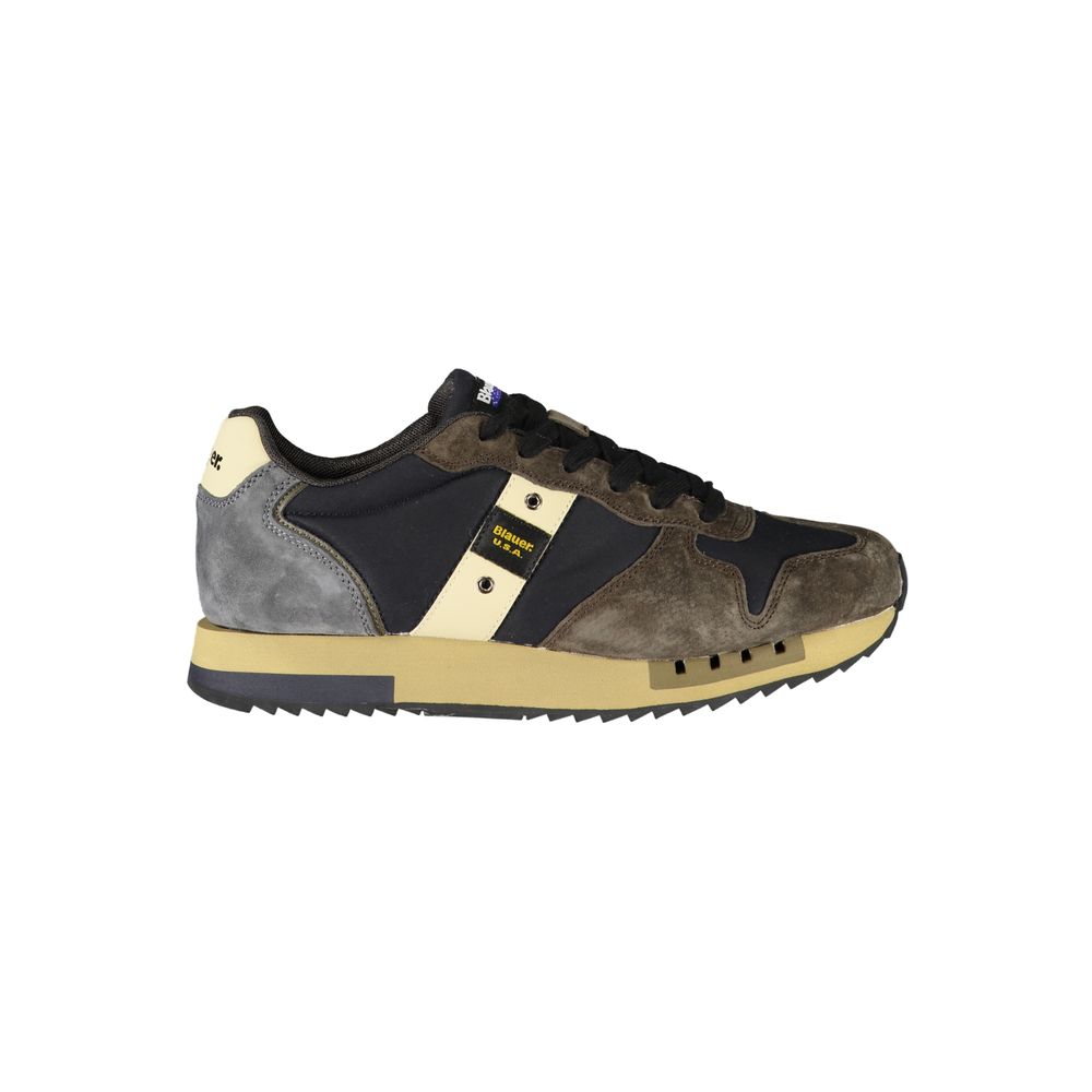 Blue Polyurethane Men's Sneaker