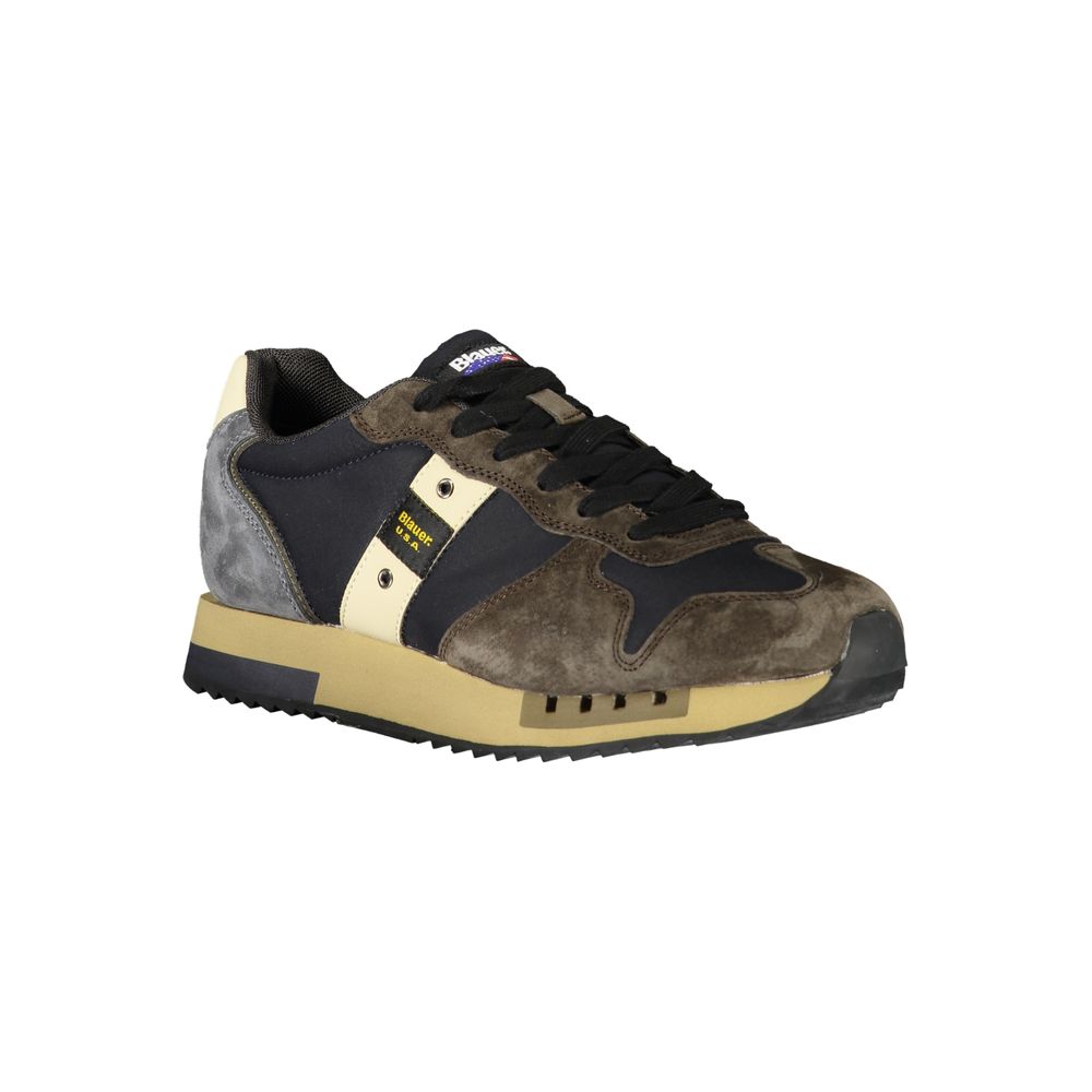 Blue Polyurethane Men's Sneaker