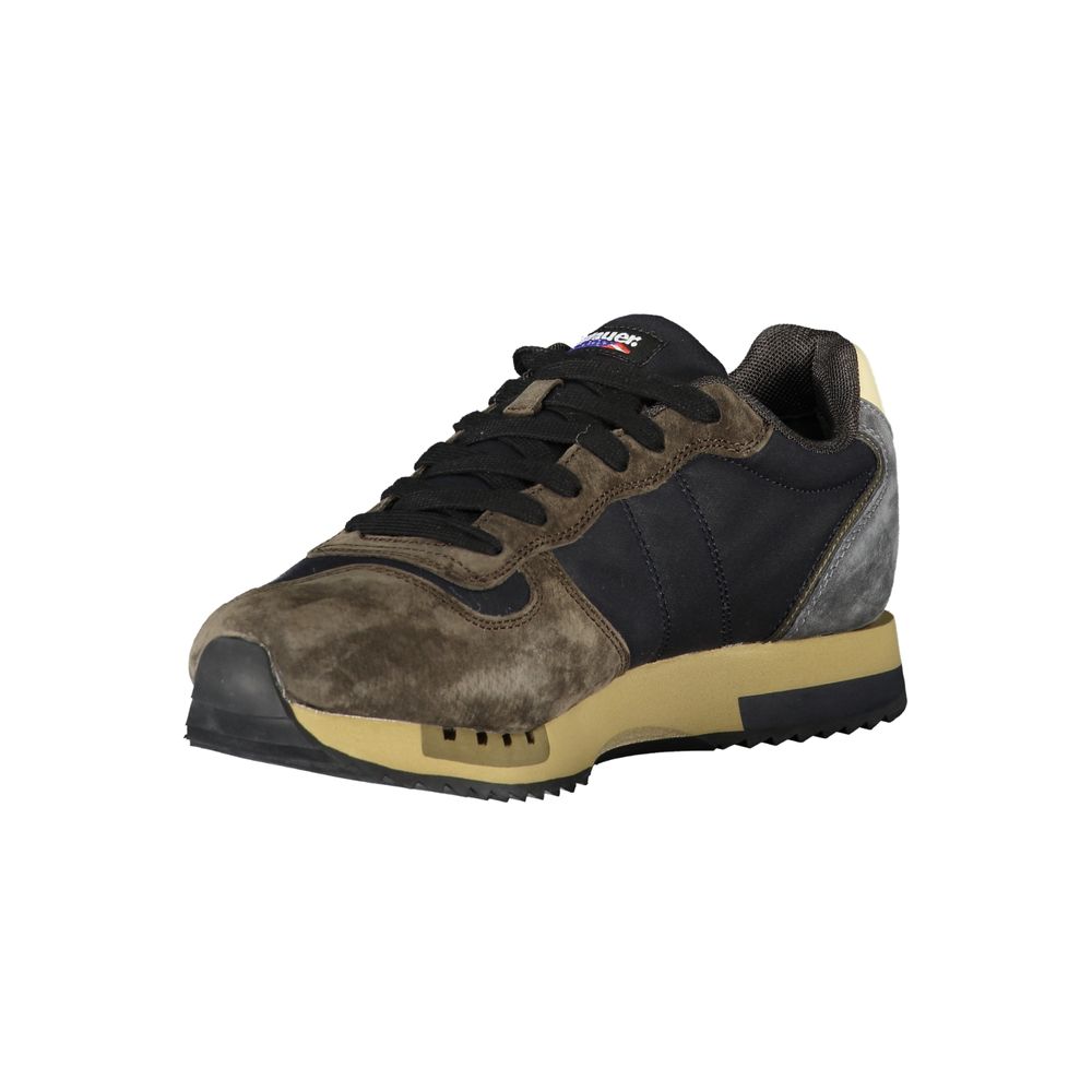 Blue Polyurethane Men's Sneaker