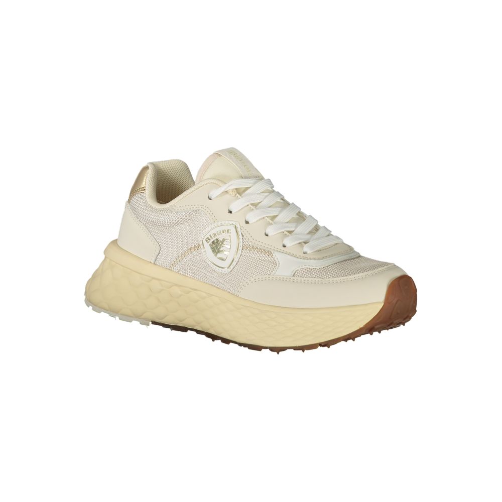 Beige Leder Damen-Sneaker