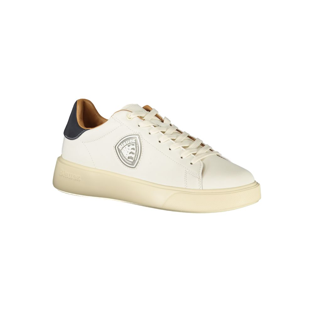 Weiße Herren-Sneaker aus Polyester