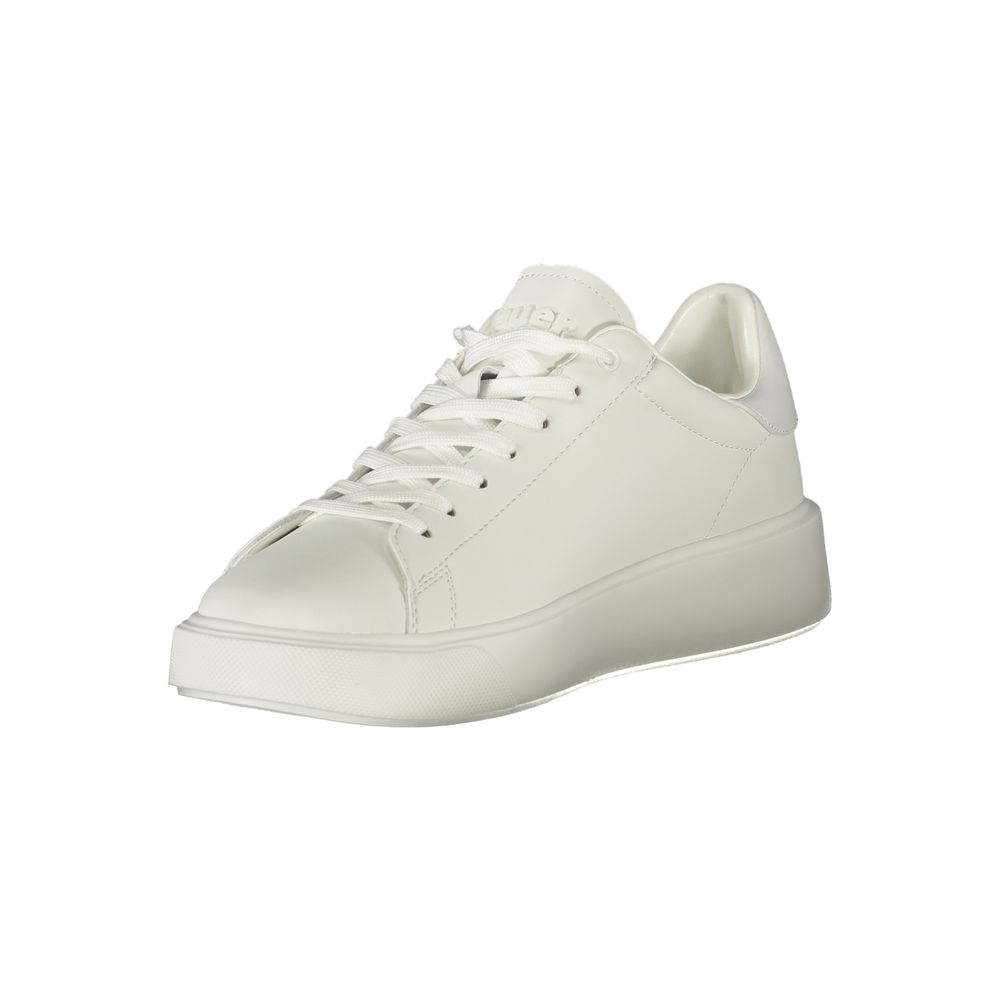 White Polyester Men's Sneaker