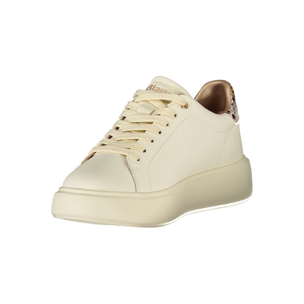 Beige Polyurethane Women's Sneaker