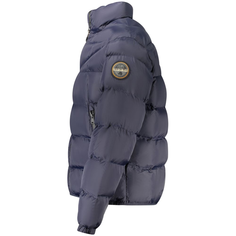 Blaue Polyamid-Herrenjacke